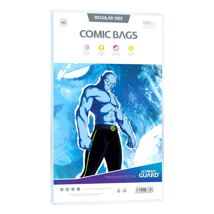 Ultimate Guard Comic Bags Standard (100) - Regular Size Ultimate Guard Comic Bags Standard (100) - Regular Size