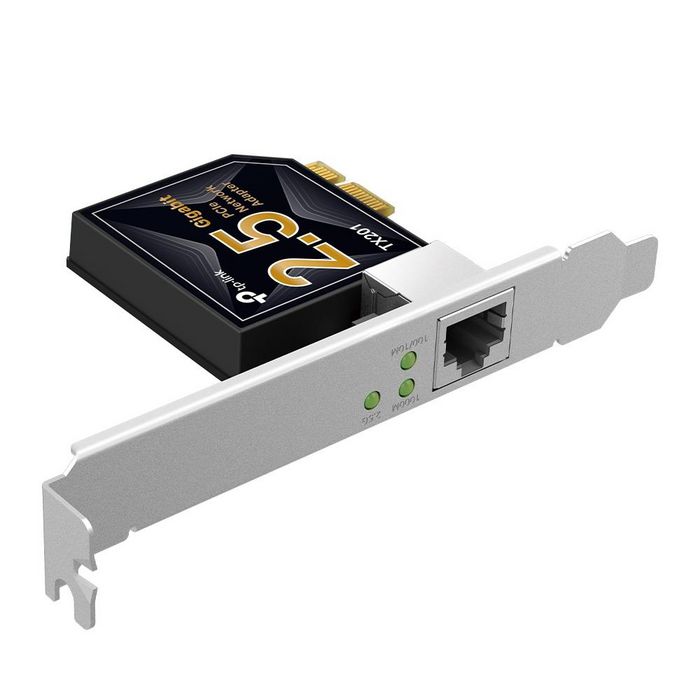 TP-Link TX201 Carte réseau PCIe Ethernet 2.5 Gigabit, compatible 2.5G/1G/100M/10M, avec support bas profil pour tours mini, Wake On LAN TP-Link TX201 Carte réseau PCIe Ethernet 2.5 Gigabit, compatible 2.5G/1G/100M/10M, avec support bas profil pour tours mini, Wake On LAN