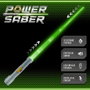 Power Saber Vert avec Projection et Retrait Automatiques - Sabre Lumineux 1:1 avec Effets Sonores et Lumière