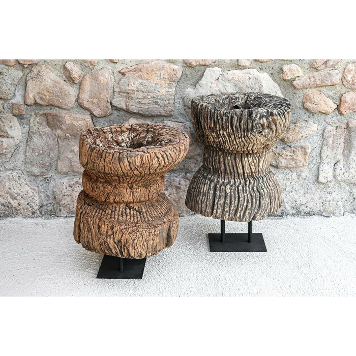 Home ESPRIT Figurine Décorative Noir Brun foncé Pièce unique