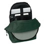 Munich Basics Sac à dos double pour ordinateur portable 15,6 pouces avec port USB, vert, 31x44x18 cm