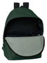 Munich Basics Sac à dos double pour ordinateur portable 15,6 pouces avec port USB, vert, 31x44x18 cm