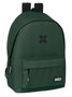 Munich Basics Sac à dos double pour ordinateur portable 15,6 pouces avec port USB, vert, 31x44x18 cm