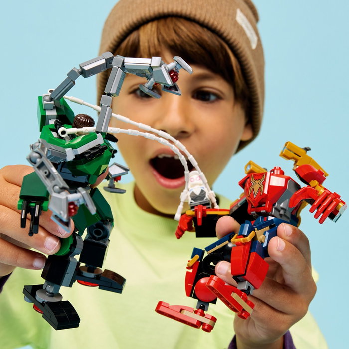 LEGO Marvel Batalla de Armaduras Robóticas : Spider-Man vs. Doc Ock (76338) avec 2 robots articulés et 3 minifigurines LEGO Marvel Batalla de Armaduras Robóticas : Spider-Man vs. Doc Ock (76338) avec 2 robots articulés et 3 minifigurines