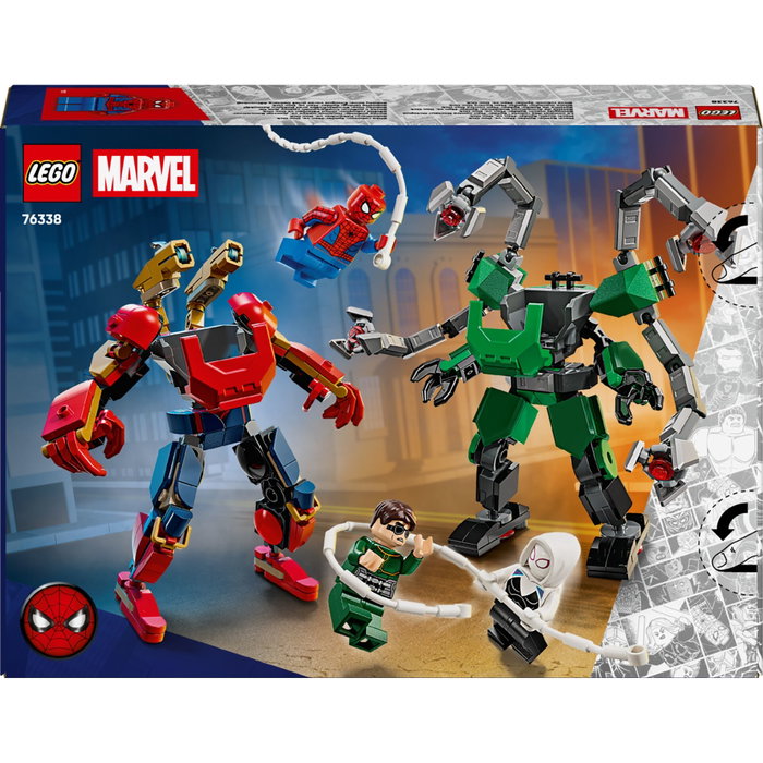 LEGO Marvel Batalla de Armaduras Robóticas : Spider-Man vs. Doc Ock (76338) avec 2 robots articulés et 3 minifigurines LEGO Marvel Batalla de Armaduras Robóticas : Spider-Man vs. Doc Ock (76338) avec 2 robots articulés et 3 minifigurines