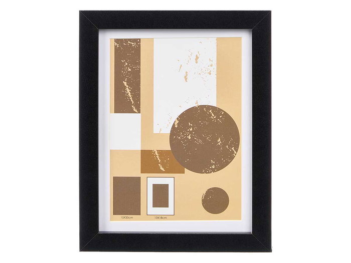 Giftdecor Porte-photo mural en bois avec passe-partout 13x18 cm Noir (Set de 12)