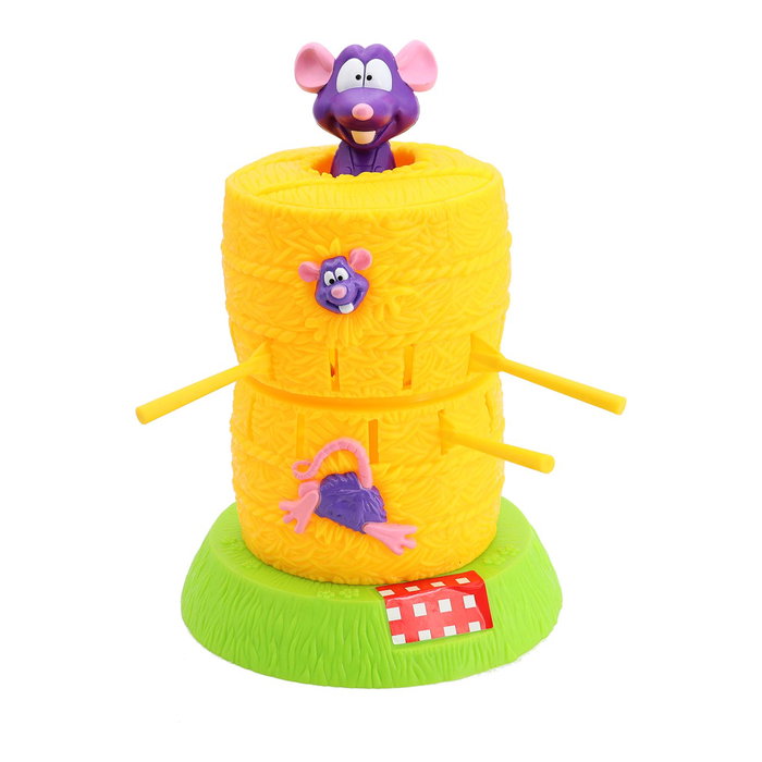 TACHAN La Rata En El Establo Tachan - Jeu de société d'adresse et de hasard pour enfants, jeu d'habileté, développe la motricité fine, à partir de 3 ans, multilingue