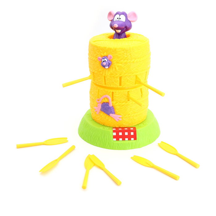 TACHAN La Rata En El Establo Tachan - Jeu de société d'adresse et de hasard pour enfants, jeu d'habileté, développe la motricité fine, à partir de 3 ans, multilingue