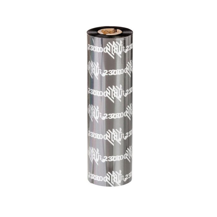 Zebra 2300 - Ruban de cire pour imprimantes d'étiquettes, 110 mm x 74 m (4.33" x 242'), standard, cartouche Zebra 2300 - Ruban de cire pour imprimantes d'étiquettes, 110 mm x 74 m (4.33" x 242'), standard, cartouche