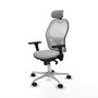 Piqueras y Crespo Chaise de Bureau avec Appui-tête Jorquera 3D086N2 Gris clair