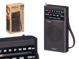 ARGON Radio de poche AM FM Noir