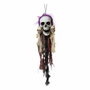 BigBuy Home Pendentif de squelette pirate avec cheveux violets et yeux lumineux
