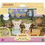 Sylvanian Families - Set de pique-nique Fennec avec 2 personnages, vélo et accessoires (nappe, panier, thermos, vaisselle, nourriture) - Jouet pour enfants dès 3 ans