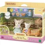 Sylvanian Families - Set de pique-nique Fennec avec 2 personnages, vélo et accessoires (nappe, panier, thermos, vaisselle, nourriture) - Jouet pour enfants dès 3 ans
