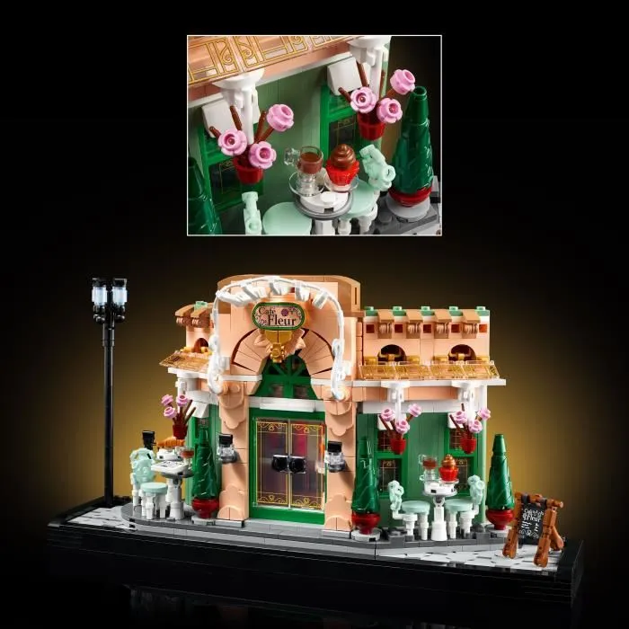 LEGO Icons 10362 Le Café Français - Décoration Parisienne pour Étagère - Set de Construction pour Adultes