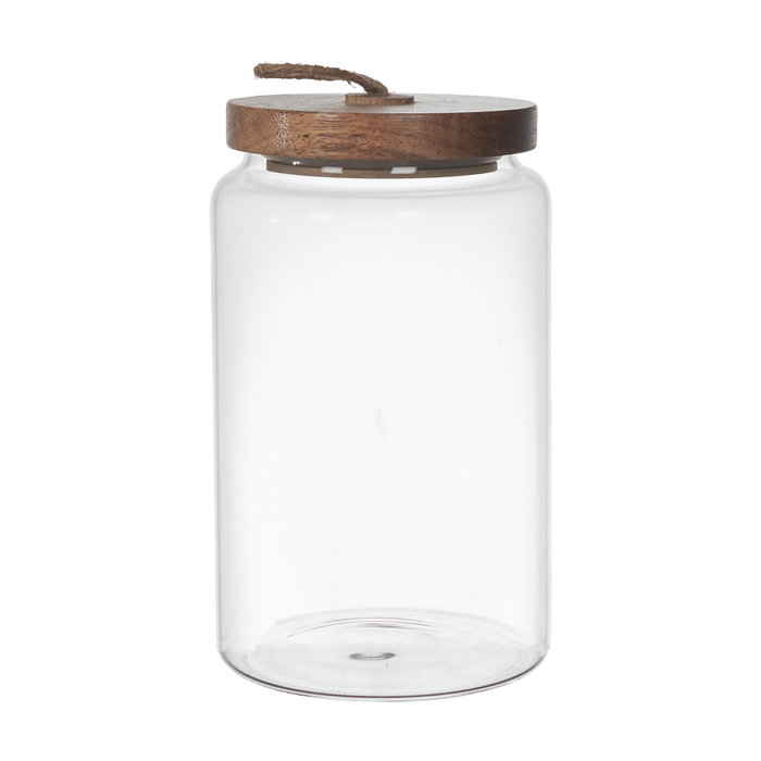 Home Deco Factory Bocal avec Couvercle en Acacia 105 cl Home Deco Factory Bocal avec Couvercle en Acacia 105 cl