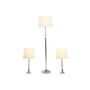 Lampadaire Home ESPRIT Blanc Argenté 50 W 220 V 35 x 35 x 150 cm (3 Pièces)