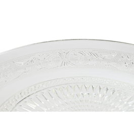 Assiette plate Home ESPRIT Transparent Verre 33 x 33 x 9,4 cm