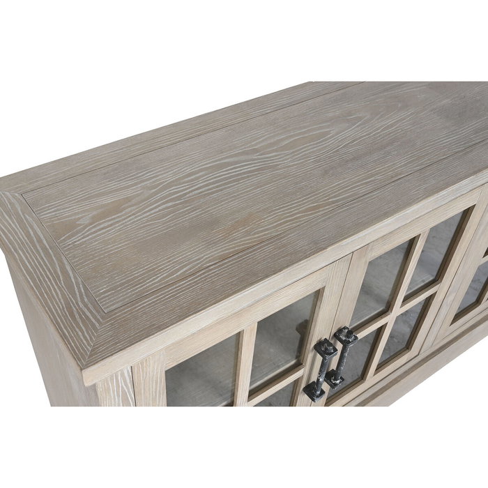 Home ESPRIT Buffet Naturel Bois et Verre