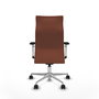 Piqueras Y Crespo Fauteuil Albacete Marron avec Mécanisme Synchro et Base Aluminium
