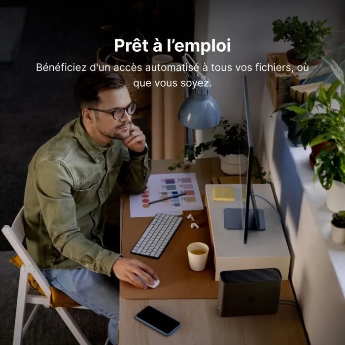 Synology BST150-4T Beestation - Serveur NAS 4 To avec sauvegarde simultanée pour Windows, iOS et Android, remplacement de stockage cloud