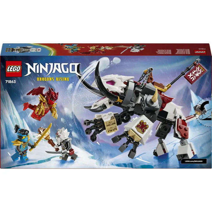 LEGO NINJAGO 71863 Zilvar et Grimtak la Bête Draconique - Jouet Ninja dès 7 ans