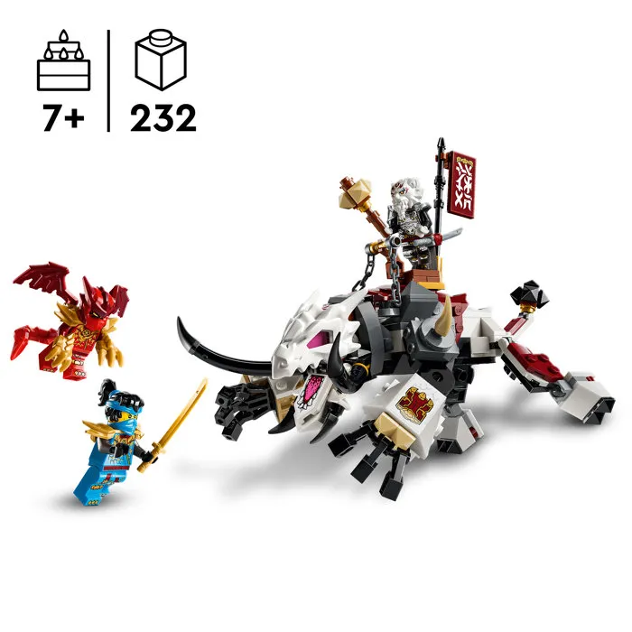 LEGO NINJAGO 71863 Zilvar et Grimtak la Bête Draconique - Jouet Ninja dès 7 ans