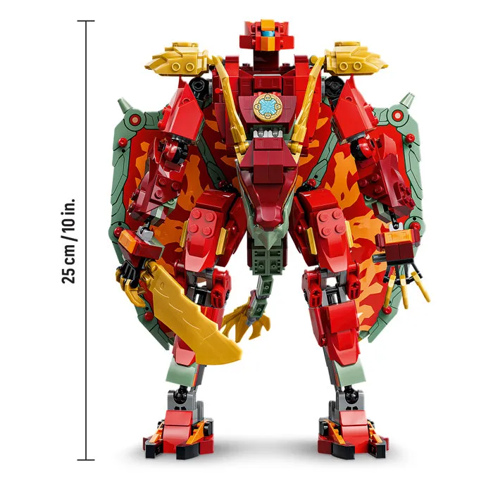 Lego 71868 Le Robot Dragon Transformable de Braséra - Jouet Ninja 2-en-1 dès 9 ans