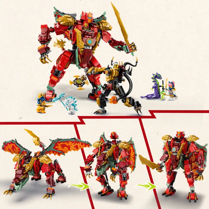 Lego 71868 Le Robot Dragon Transformable de Braséra - Jouet Ninja 2-en-1 dès 9 ans