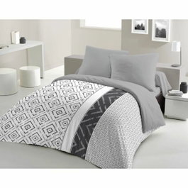 Home Linge Passion Parure de couette ETHNO Gris 220 x 240 cm