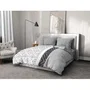Home Passion Parure de couette microfibre ETHNO Gris 220x240cm et 2 Taies d'oreiller 63x63cm