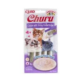 CHURU VET Collation Poulet et Crevette 4 Sticks de 14g
