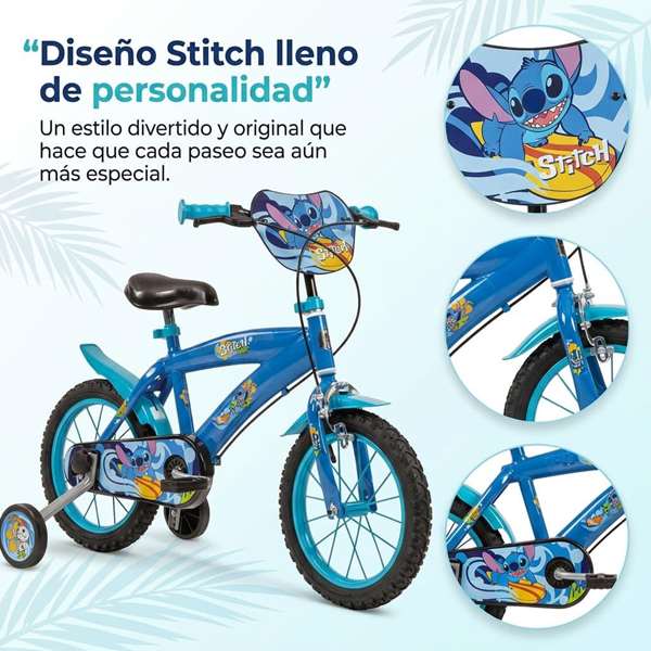Stitch Vélo enfant 16 pouces pour 5 à1847 ans - Bleu