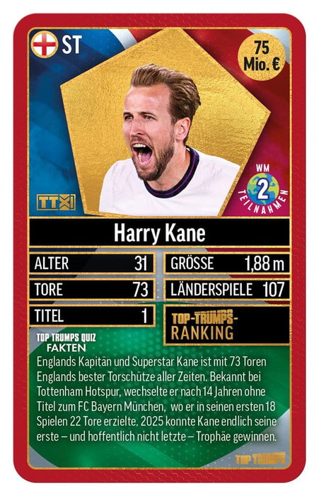 Winning Moves World Football Stars Jeu de Cartes 200 Pack - Allemand