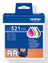 Brother Multipack LC521VAL Noir, Cyan, Magenta, Jaune