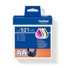Brother LC521VAL Multipack Noir, Cyan, Magenta, Jaune
