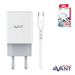 AVANT CONNECT Cargador USB 2.4A avec 2 ports et câble type C