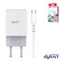 AVANT CONNECT Chargeur USB 2.4A 2 ports + câble Type C