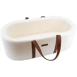 Domiva BOUBOU - Couffin pour nouveau-né en tissu sherpa, matelas moelleux, dimensions 40x80 cm, fond rigide MDF
