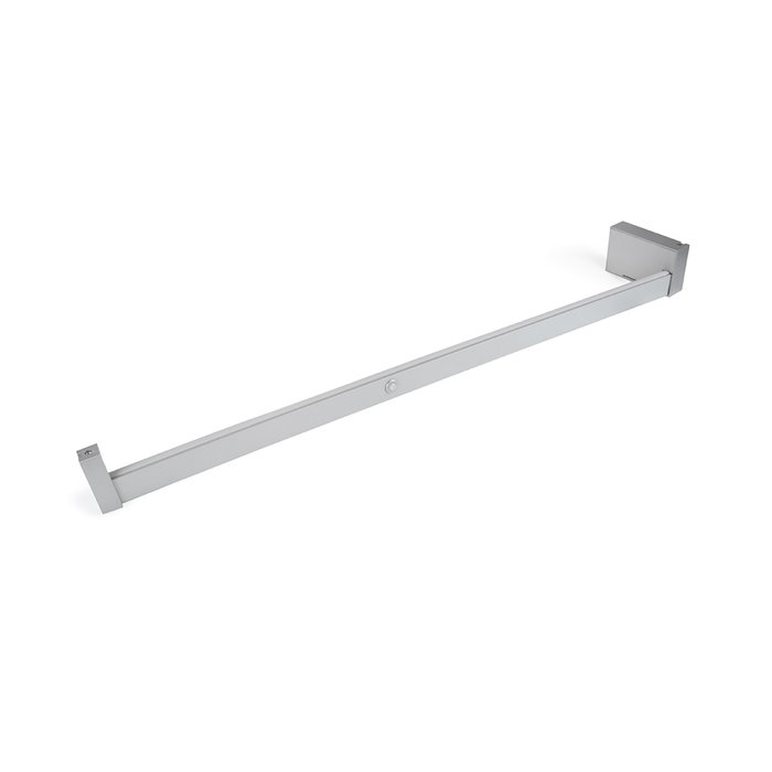Emuca barre de penderie pour armoire Castor avec lumière LED, batterie amovible et détecteur de mouvement, 858, Anodisé mat