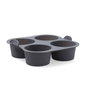 Quid Naturalia Moule à Muffins en Silicone Gris 18x16x6 cm (12 Unités) - Durable et Résistant
