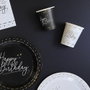Party Time Lot de 6 Verres en Carton Anniversaire 200 ml