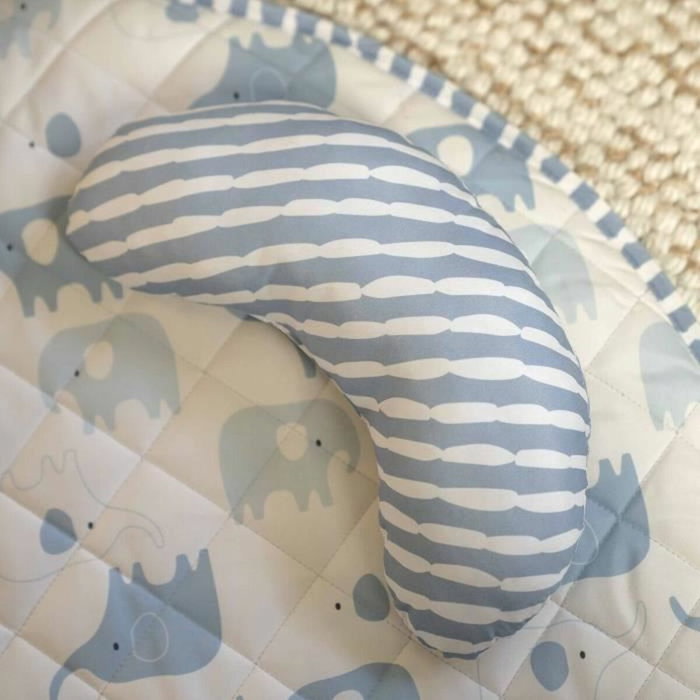 Ingenuity Tapis d'éveil Cosy Spot Elephant Bleu et Bois Ingenuity Tapis d'éveil Cosy Spot Elephant Bleu et Bois