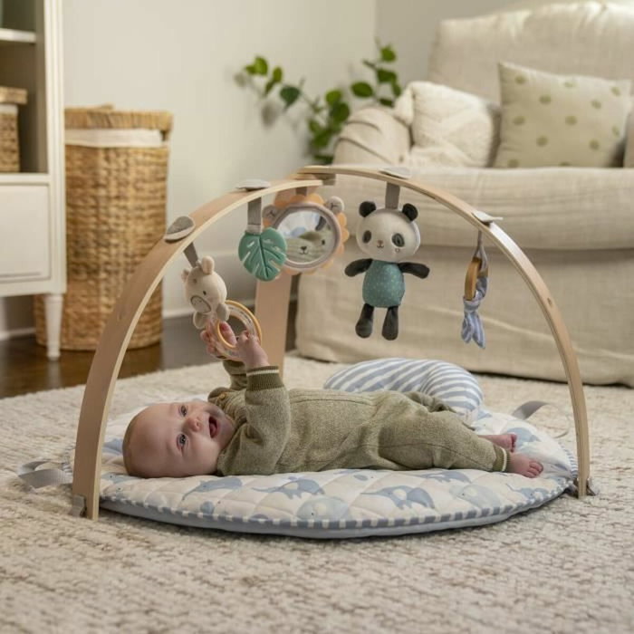 Ingenuity Tapis d'éveil Cosy Spot Elephant Bleu et Bois Ingenuity Tapis d'éveil Cosy Spot Elephant Bleu et Bois