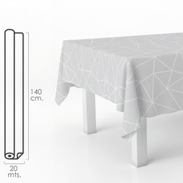ORYX Nappe en rouleau géométrique gris 140 cm x 20 m