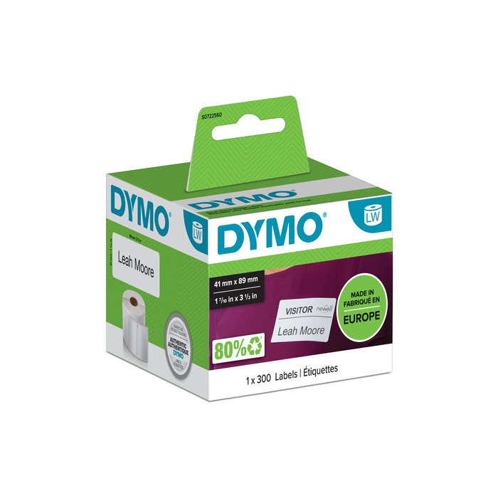 Dymo 11356 Étiquettes Blanches Amovibles 89 x 41 mm (300 unités) Dymo 11356 Étiquettes Blanches Amovibles 89 x 41 mm (300 unités)