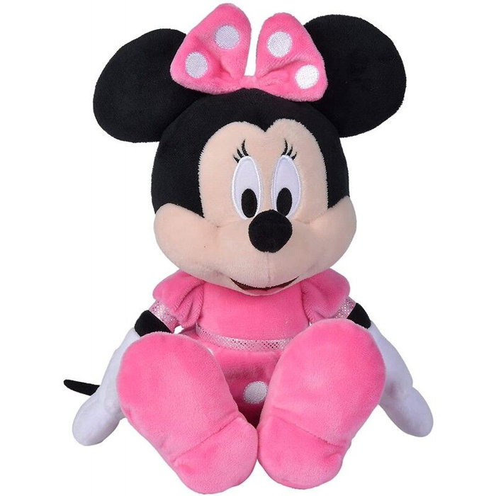 SIMBA Peluche Minnie Mouse avec robe rose 25 cm