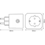 LEDVANCE LVE-4058075537248 Prise Intelligente Wifi EU avec Mesure d'Énergie et Contrôle Vocal Compatible Google/Alexa
