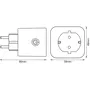 LEDVANCE LVE-4058075537248 Prise Intelligente Wifi EU avec Mesure d'Énergie et Contrôle Vocal Compatible Google/Alexa