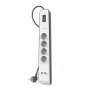 Belkin BSV401VF2M-V2 Multiprise 4 Prises + 2 Ports USB Protection Surtension 525 Joules Câble 2 m Blanc